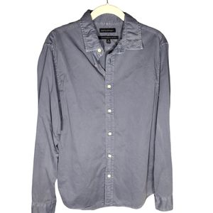 Banana Republic men's long sleeves button up untucked slim fit M dark blue